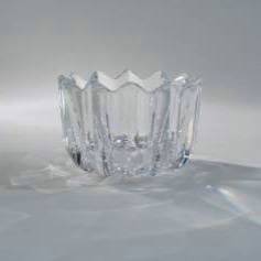 Orrefors crystal Fleur bowl by Jan Johansson, signed, 1980`s ca, Sweden